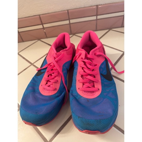 Nike LunarLon Running Shoes Blue Pink Women's Sneakers Athletic - Picture 5 of 8